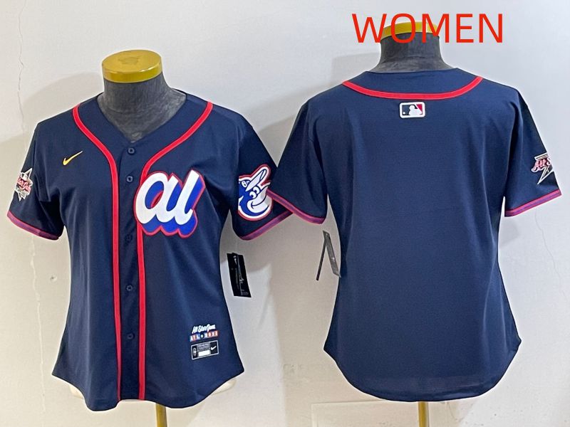Women 2025 Baltimore Orioles Blank Drak Blue All star Nike MLB Jersey style 02->women mlb jersey->Women Jersey